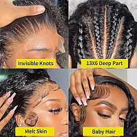 Momaksa 13X6 Deep Wave Lace Front Wigs Human Hair Hd Transparent Curly Lace Frontal Wig Human Hair For Women Glueless Wigs Human