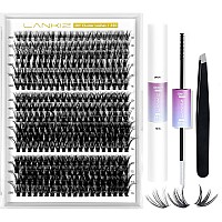 Lankiz Lash Clusters Kit 30D 40D 50D Eyelash Extension Kit 320Pcs Lash Extension Kit Lashe Clusters With Bond Seal Glue Di