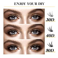 Lankiz Lash Clusters Kit 30D 40D 50D Eyelash Extension Kit 320Pcs Lash Extension Kit Lashe Clusters With Bond Seal Glue Di