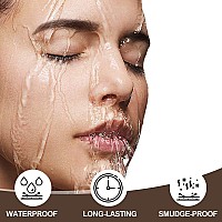 Eyebrow Stamp Stencil Kit Vegan Eyebrow Stamp Pomade Longlasting Waterproof Smudgeproof With 24Pcs Reusable Thin Thick