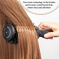 Stylemate Round Brush Nano Thermal Ceramic Ionic Tech Round Barrel Hair Brush With Boar Bristles Roller Brush For Blow Dryin