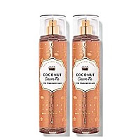 Bath and Body Works Coconut Cream Pie Fine Fragrance Mists Pack Of 2 8 oz. Bottles (Coconut Cream Pie)