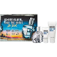 Diesel ONLY THE BRAVE Men's set, 4.2 oz Eau de Toilette, 3.4 oz Shower Gel, 1.7 oz Shower Gel