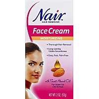 Nair Moisturizing Face Cream For Upper Lip Chin And Face Hair Removal, 2 Ounce