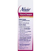 Nair Moisturizing Face Cream For Upper Lip Chin And Face Hair Removal, 2 Ounce