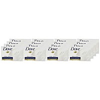 Dove Beauty Bar More Moisturizing than Bar Soap White Effectively Washes Away Bacteria, Nourishes Your Skin 3.75 oz 8 Bars