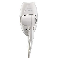 Conair 1600 Watt Wall-Mount Hair Dryer With Led Night Light, White