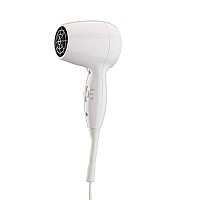 Conair 1600 Watt Wall-Mount Hair Dryer With Led Night Light, White