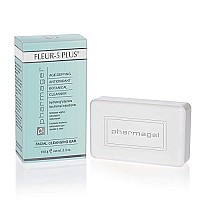 Pharmagel Fleur-5 Plus Antioxidant Gentle Cleansing Bar | Natural Daily Bath and Face Wash Soap | Deep Cleaning Soap for Sensitive Skin - 5.3 oz