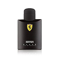 Scuderia Ferrari Black | Eau de Toilette Natural Spray | Fragrance for Men | Aromatic Fougere with Citrus, Fruit, Cinnamon, and Vanilla Scent | 125 mL / 4.2 fl oz