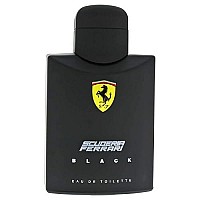 Scuderia Ferrari Black | Eau de Toilette Natural Spray | Fragrance for Men | Aromatic Fougere with Citrus, Fruit, Cinnamon, and Vanilla Scent | 125 mL / 4.2 fl oz