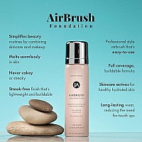 Magicminerals Airbrush Foundation By Jerome Alexander - 2Pc Set With Airbrush Foundation And Kabuki Brush - Spray Makeup With Anti-Aging Ingredients For Smooth Radiant Skin (Warm Beige)