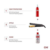 Chi Original Ceramic Hair Straightening Flat Iron | 1 Plates | Black | Professional Salon Model Hair Straightener | Includes Heat Protection Pad