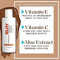 Sun Laboratories Dark Sunsation Self-Tanning Lotion for Body and Face - Sunless Tan Golden Glow - Very Dark - 4 fl oz Bottle