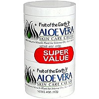 Fruit of the Earth Aloe Vera Cream - 4Oz Each X 2 Pieces