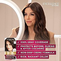 L'Oreal Paris Excellence Creme Permanent Triple Care Hair Color, 5RB Medium Reddish Brown, Gray Coverage For Up to 8 Weeks, All Hair Types, Pack of 1