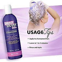 One 'n Only Shiny Silver Ultra Color-Enhancing Conditioner, Restores Shiny Brightness to White, Grey, Bleached, Frosted, or Blonde-Tinted Hair, Protects Hair Color - 12 Fl. Oz