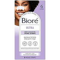 Bior Witch Hazel Ultra Cleansing Pore Strips, Nose Strips, Clears Pores Up To 2X More Than Original Pore Strips, 6 Ct, Features C-Bond Technology, Oil-Free, Non-Comedogenic Use (Packaging May Vary)