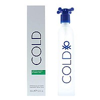 BenettonCold for Men Eau de Toilette Spray, 3.3 Ounce