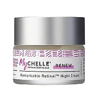 MyChelle Dermaceuticals Remarkable Retinal Night Cream Nutrient-Rich Moisturizer with Vitamin A Retinaldehyde for All Skin Types, Cruelty Free, Vegan, White, 1.2 Fl Oz