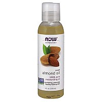 Now Solutions, Sweet Almond Oil, 100% Pure Moisturizing Oil, Promotes Healthy-Looking Skin, Unscented Oil, 4-Ounce