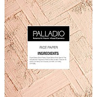 Palladio Rice Paper Facial Tissues for Oily Skin, Face Blotting Sheets Made from Natural Rice, Oil Absorbing Paper with Rice Powder, 2 Sided, Instant Results, Warm Beige, 40 Count, Pack of 1