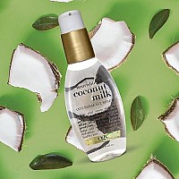 OGX Nourishing Coconut Milk Anti-Breakage Serum, 4 Ounce (Pack of 2) (91008)