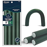 Annie Soft Twist Rollers - Dark Green - (4) Count