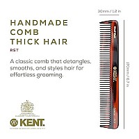 Kent R5T All Coarse Hair Detangling Comb Wide Teeth Dressing Table Comb For Thick Curly Wavy Hair. Hair Detangler Comb For Grooming Styling Hair, Beard And Mustache. Saw-Cut. Handmade In England