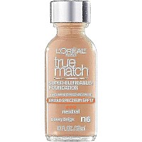 Loreal Paris Makeup True Match Super-Blendable Liquid Foundation, Honey Beige N6, 1 Fl Oz,1 Count