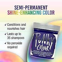 Punky Violet Semi Permanent Conditioning Hair Color, Non-Damaging Hair Dye, Vegan, Ppd And Paraben Free, Transforms To Vibrant Hair Color, Easy To Use And Apply Hair Tint, Lasts Up To 35 Washes, 3.5Oz