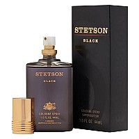 Stetson Black by Scent Beauty - Cologne for Men - Woody, Dark and Spicy Scent with Fragrance Notes of Sandalwood, Spices, and Suede - 1.5 Fl Oz