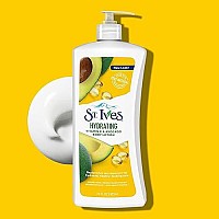 St. Ives Hydrating Hand & Body Lotion Moisturizer for Dry Skin Vitamin E & Avocado Made with 100% Natural Moisturizers 21 oz