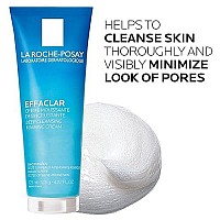 La Roche-Posay Effaclar Deep Cleansing Foaming Cream Cleanser, Daily Face Wash For Oily Skin To Minimize Look Of Pores