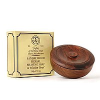 Taylor of Old Bond Street Sandalwood Shaving Soap in a Wooden Bowl, 3.5 oz.