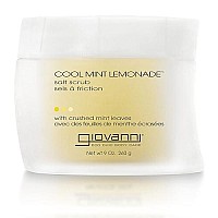 Giovanni Cool Mint Lemonade Salt Scrub, 9 Oz. Gentle Body Exfoliant With Crushed Mint Leaves, Essential Oils, Peppermint, Aloe, Vitamin E (Pack Of 1)