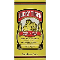 Lucky Tiger After Shave and Face Tonic, 8 Ounce