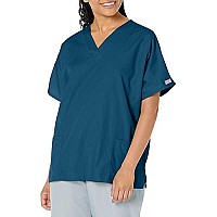 Cherokee Women Scrubs Top Workwear Originals V-Neck Plus Size 4700, 5Xl, Caribbean Blue