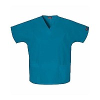 Cherokee Women Scrubs Top Workwear Originals V-Neck Plus Size 4700, 5Xl, Caribbean Blue