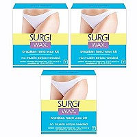 Surgi-Wax Brazilian Waxing Kit For Private Parts, 4-Ounce Boxes (Pack Of 3)