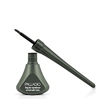 Palladio Liquid Eyeliner, Highly Pigmented and Waterproof Eyeliner, For Intense Eye Definition, Smear-proof Eyeliner Liquid, Includes Easy Grip Wand and Felt Tip Eyeliner Applicator, Emerald Isle