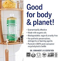 Dr. Bronner's - Pure-Castile Liquid Soap (Almond, 32 ounce) - Made with Organic Oils, 18-in-1 Uses: Face, Body, Hair, Laundry, Pets and Dishes, Concentrated, Vegan, Non-GMO