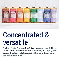 Dr. Bronner's - Pure-Castile Liquid Soap (Almond, 32 ounce) - Made with Organic Oils, 18-in-1 Uses: Face, Body, Hair, Laundry, Pets and Dishes, Concentrated, Vegan, Non-GMO