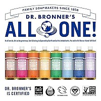 Dr. Bronner's - Pure-Castile Liquid Soap (Almond, 32 ounce) - Made with Organic Oils, 18-in-1 Uses: Face, Body, Hair, Laundry, Pets and Dishes, Concentrated, Vegan, Non-GMO