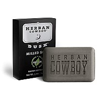 Herban Cowboy Milled Bar Soap Dusk - 5 oz (Pack of 6), Mens Bar Soap, Certified Vegan