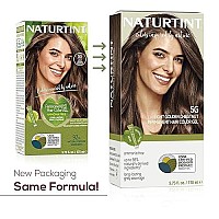 Naturtint Permanent Hair Color 5G Light Golden Chestnut (Pack of 6), Ammonia Free, Vegan, Cruelty Free, up to 100% Gray Coverage, Long Lasting Results