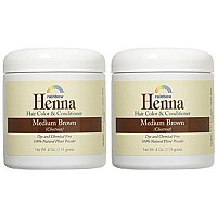 Henna (Persian) - Med Brown (Chestnut), 4 oz (pack of 2)