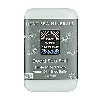 One With Nature Dead Sea Mineral Soap, Dead Sea Salt, 7-Ounces (Pack of 6)