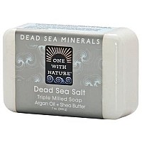 One With Nature Dead Sea Mineral Soap, Dead Sea Salt, 7-Ounces (Pack of 6)