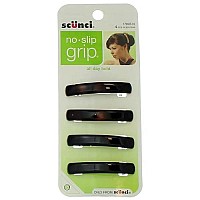 Scunci No-slip Grip Auto Clasp Barrettes, 4 Count